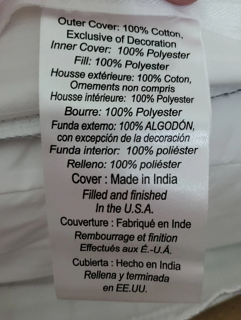 New Nestwell Egyption Cotton Firm Support Standard/Queen 1 Pillow.